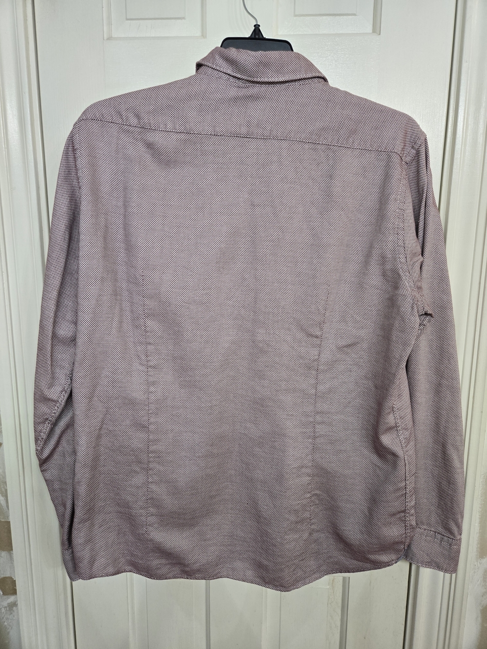 Hugo Boss Standard Fit Dress Shirt XL in Burgundy and White - Picture 2 of 5